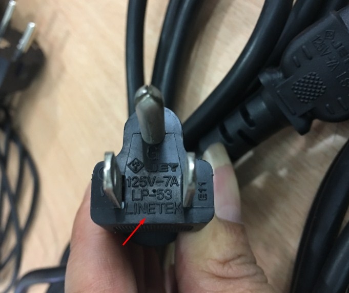 Dây Nguồn LINETEK LP-53 LS-13J NEMA 5-15P to C13 AC Power Cord 7A 125V 3x0.75mm 18AWG Length 1.8M