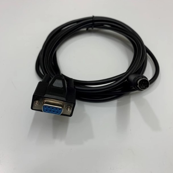 Cáp Lập Trình FC4A-KC4CA Cable Dài 3M For HMI Samkoon SK Series Với PLC Macro Smart FC4A/FC5A MD8M Cable RS232 Mini Din 8 Pin to DB9 Female Có Chống Nhiễu Shielded