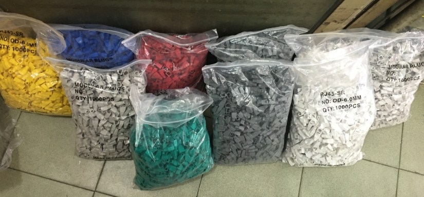 Đầu Boot Color Chụp Đây Mạng CAT5E/ CAT6 RJ45 Rubber Boot Packs For Network / Patch Cables BLUE 100PCS