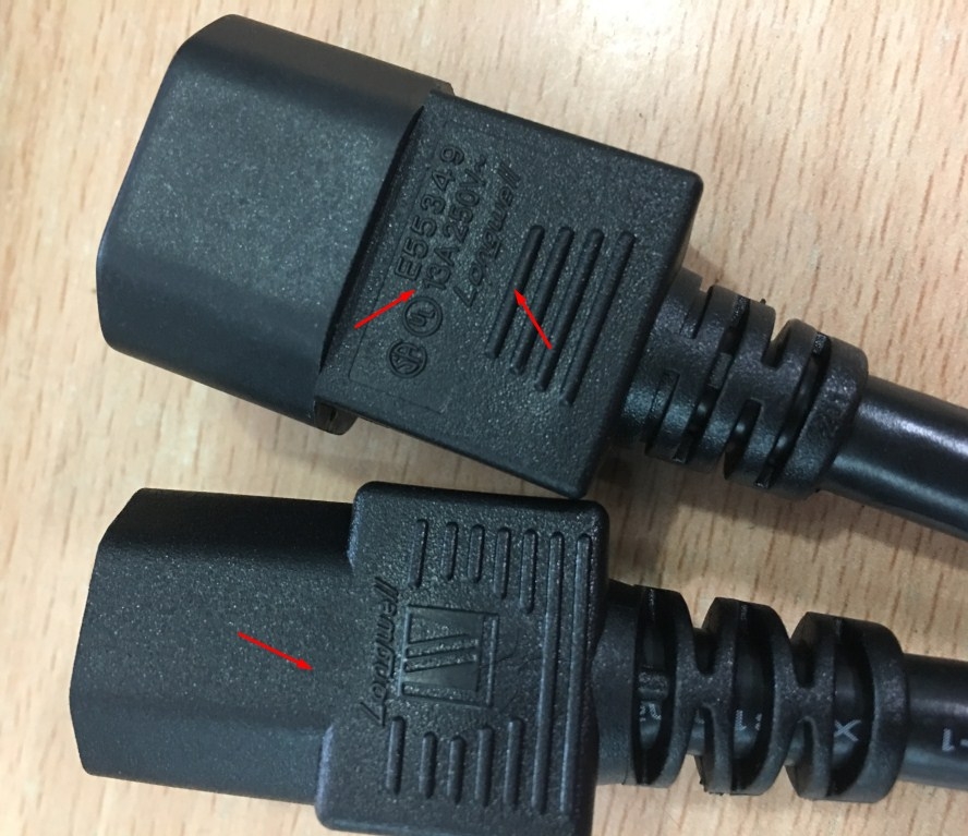 Dây Nguồn IEC C13 to C14 13A 250V AC Power Cord LONGWELL LS-14 E55349 PDU UPS 3x1.31mm Length 1.8M