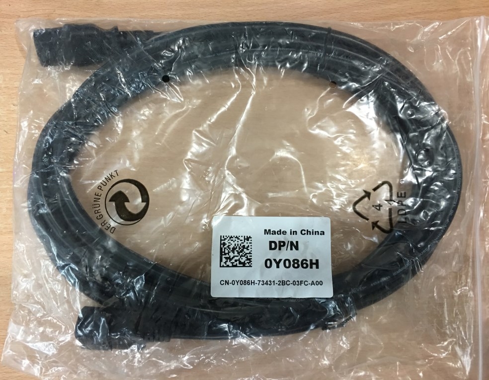Dây Nguồn Máy Chủ Chính Hãng Dell Y086H AC Power Cord IEC60320 C13 to C14 13Ft Extension Cord Longwell LS-14 LS-60 10A 250V 3x1.5mm² 17AWG Length 4M