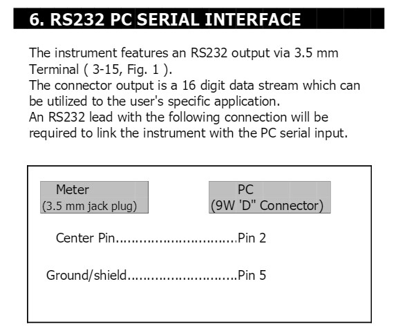 Cáp Kết Nối UPCB-01 RS-232 Cable 3.5mm 2 Pole to RS232 DB9 Female Length 1.5M For Thiết Bị Đo Lực, Sức Căng Vật Liệu LUTRON FG-5100 Electronic Force Gauge