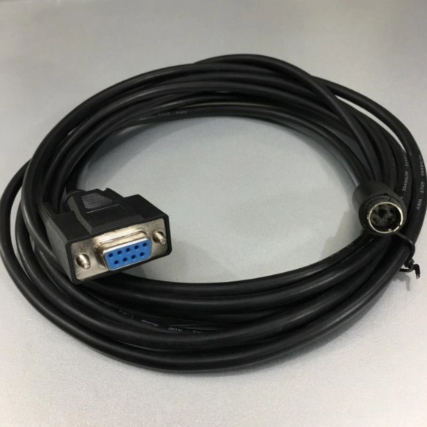 Cáp Lập Trình HMI Samkoon SK Series Với PLC Matsushita FP Series Terminal is MD5M Connection Cable RS232 Mini Din 5 Pin to DB9 Female Dài 3M Có Chống Nhiễu Shielded