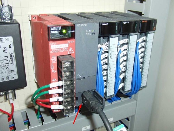 Cáp Lập Trình HMI Samkoon SK Series Với PLC Mitsubishi Melsec Q00J Series Terminal is MD6M Connection Cable RS232 Mini Din 6 Pin to DB9 Female Dài 3M Có Chống Nhiễu Shielded