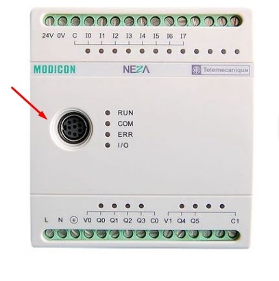 Cáp Lập Trình HMI Samkoon SK Series Với PLC Schneider Modicon NEZA TSX08CD08R6AC Series Terminal is MD8M Connection Cable RS232 Mini Din 8 Pin to DB9 Female Dài 3M Có Chống Nhiễu Shielded