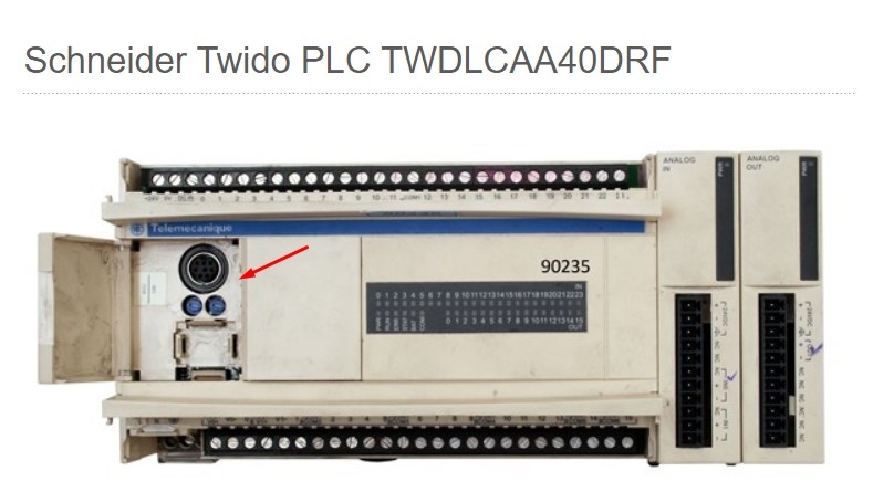 Cáp Lập Trình HMI Samkoon SK Series Với PLC Schneider Modicon NEZA TSX08CD08R6AC Series Terminal is MD8M Connection Cable RS232 Mini Din 8 Pin to DB9 Female Dài 3M Có Chống Nhiễu Shielded