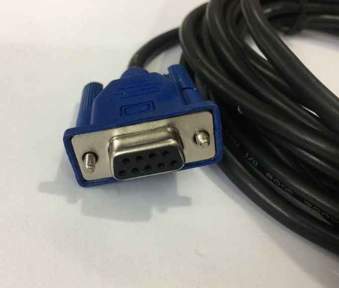 Cáp Máy Cắt Decal MIMAKI CG-130FXII Cutter Plotter Serial Com Cable RS232 DB9 Female to DB25 Male Black Length 5M