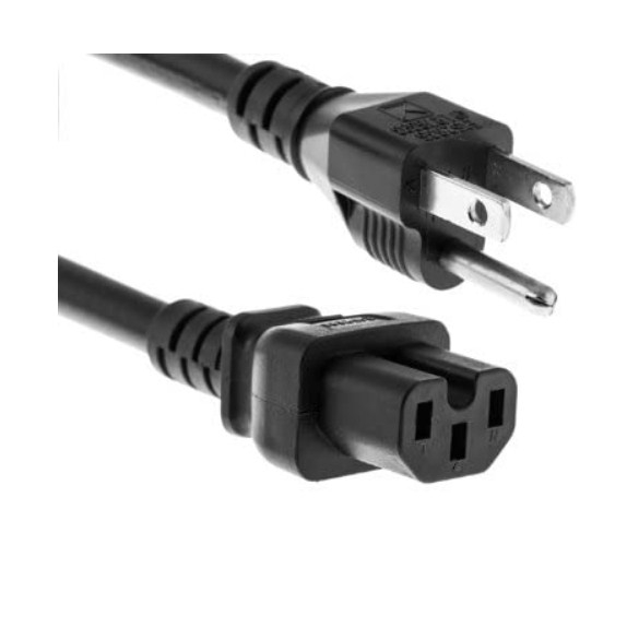 Dây Nguồn NEMA 5-15P to IEC C15 15A 250V 3x2.08mm² For Cisco 3560X Series 24 Port PoE+ Deployment Pack WS-C3560X-24P-S Cord Length 2.5M