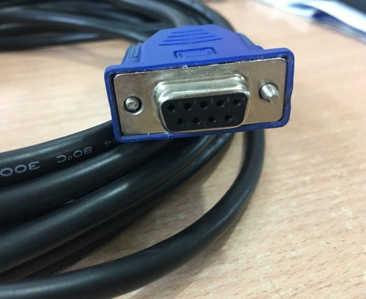 Cáp Máy Cắt Decal MIMAKI CG-75FX Cutter Plotter Serial Com Cable RS232 DB9 Female to DB25 Male Black Length 7M