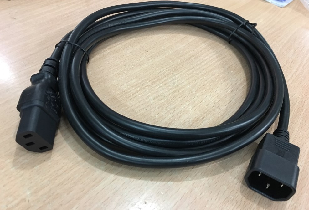 Dây Nguồn Máy Chủ Chính Hãng Dell PowerEdge Server Longwell LS-14 LS-60 AC Power Cord IEC60320 IEC C13 to C14 10A 250V 3x1.0mm² 18AWG For UPS PDU APC ARES Eaton Emerson Và Server Rack Length 3M