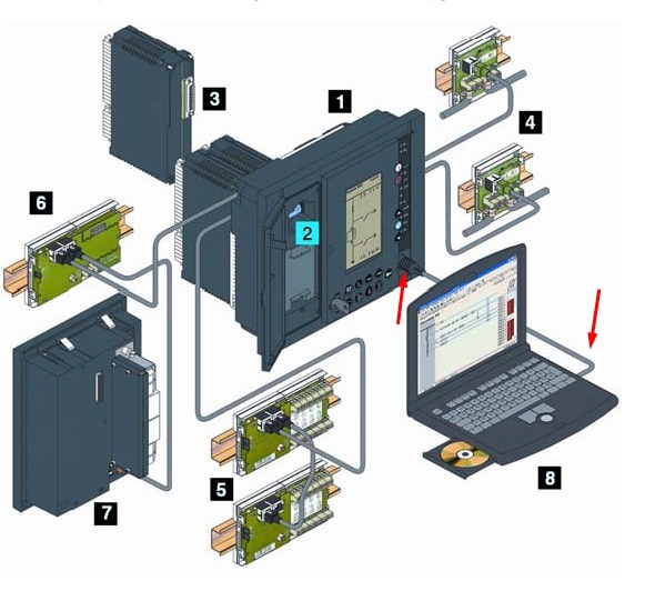 Cáp Điều Khiển Lập Trình PLC Schneider 59607 Relay Sepam series 20 Chất Lượng Cao PC Connection Cord CCA783 Cable PLC Merk Schneider BLack Length 5M