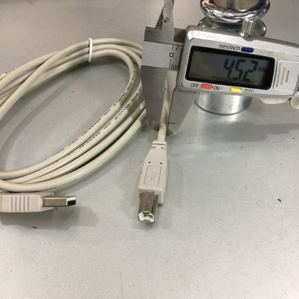 Cáp USB 2.0 Type A Male To Type B Male Dtech E251672 AWM Style 2725 For Printer PLC HMI Grey Length 1.8M