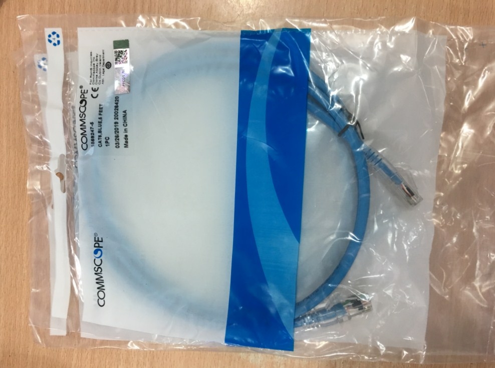 Dây Nhẩy COMMSCOPE AMP Cat6 RJ45 UTP Patch Cord Straight-Through Cable 1859247-5 PVC Jacketed Blue Length 2.1M