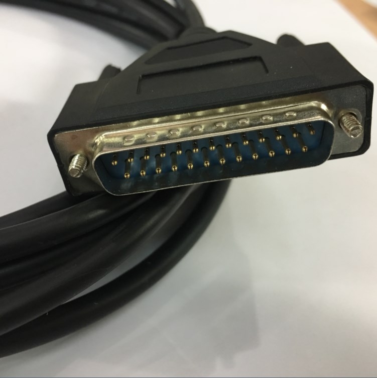 Cáp Máy In Mã Vạch Tem Nhãn Công Nghiệp SATO M84Pro PCM-1970-06 Serial Printer Cable Null Modem RS232 DB9 Female to DB25 Male Black Length 5M