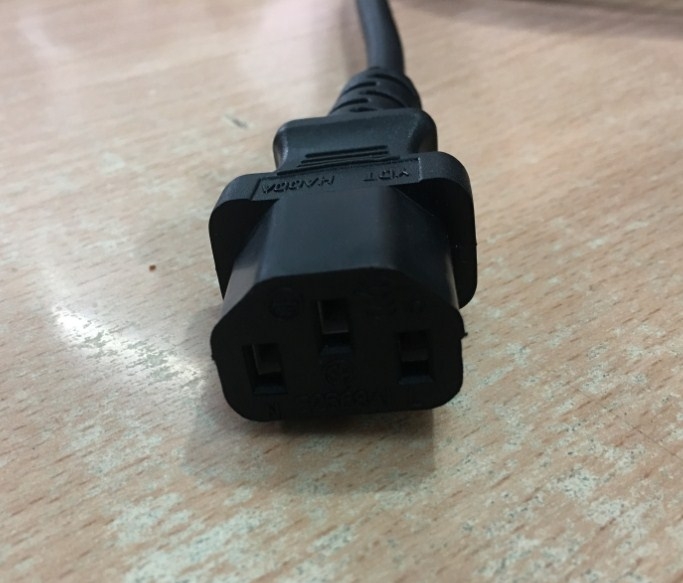 Dây Nguồn HAODA E256841 HD-3 YDT NEMA 5-15P to C13 AC Power Cord 10A 125V 3X0.824mm² 18AWG Length 2.3M