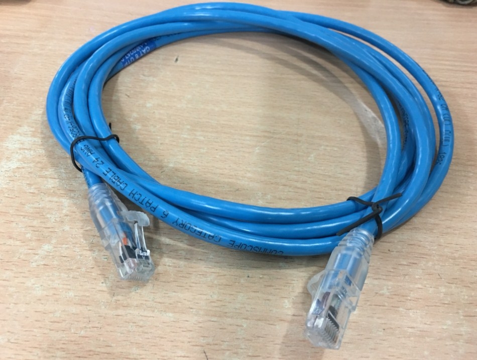 Dây Nhẩy COMMSCOPE AMP Cat6 RJ45 UTP Patch Cord Straight-Through Cable 1-1859247-0 PVC Jacketed Blue Length 3M