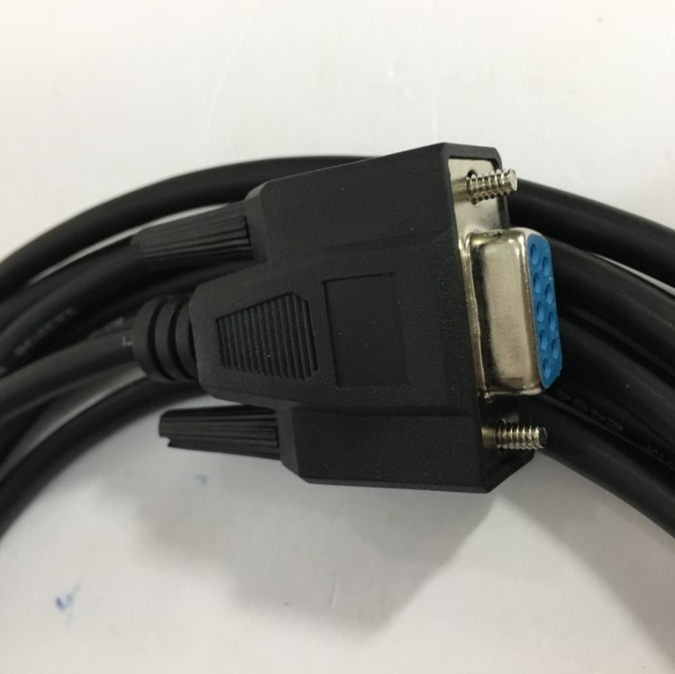 Cáp Máy In Mã Vạch Tem Nhãn Công Nghiệp SATO M84Pro PCM-1970-06 Serial Printer Cable Null Modem RS232 DB9 Female to DB25 Male Black Length 3M