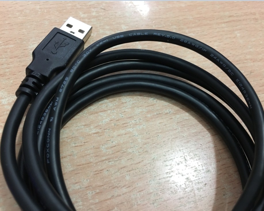 Cáp Máy In USB 2.0 A Male to B Male Printer Cable Original HP 8121-1771 Black Length 1.5M