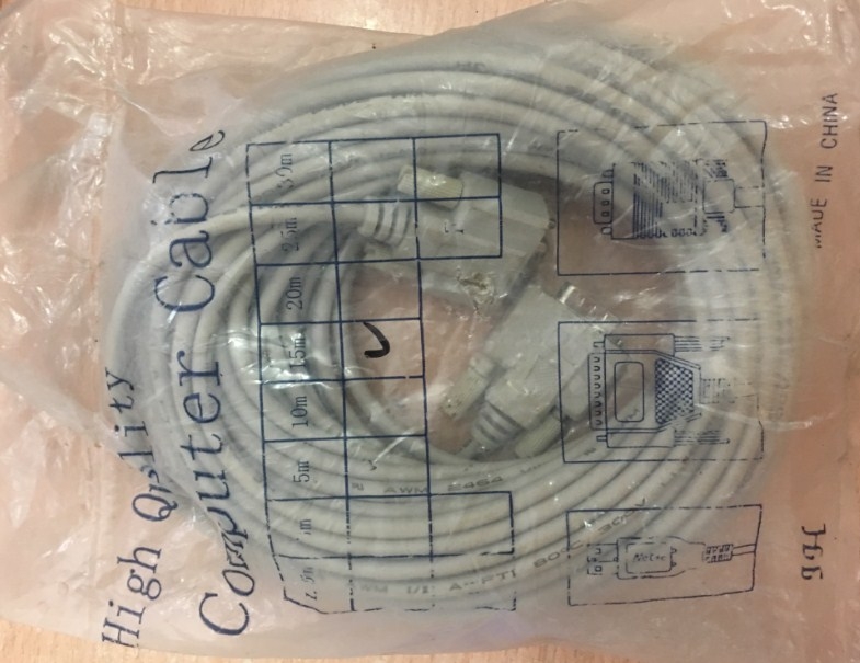 Cáp RS232 Straight Through Serial Cable DB9 Male to DB9 Female DTE to DCE Connection Length 15M