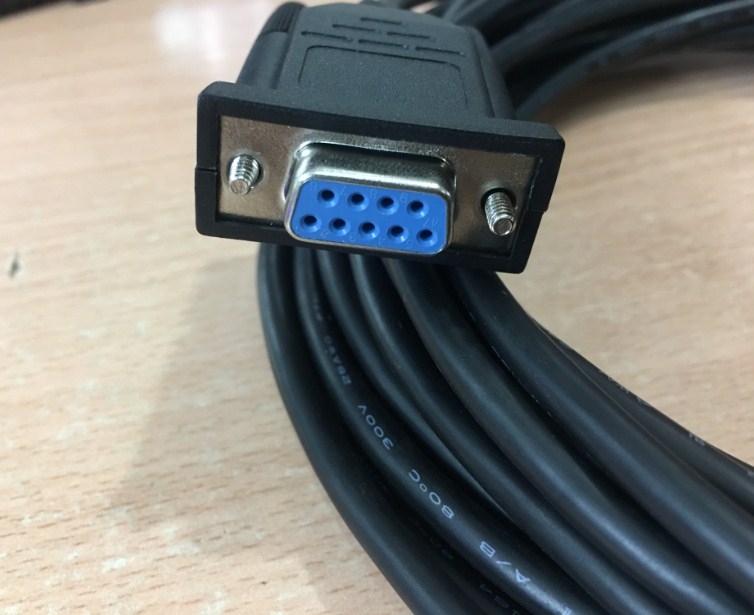 Cáp Kết Nối Null Modem Cable Wiring Diagram Chất Lượng Cao RS232 DB9 Female to DB9 Female Black Length 10M