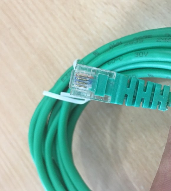 Cáp Line Điện Thoại Telephone Patch Cord RJ11 to RJ11(Blue) Length 3.2M