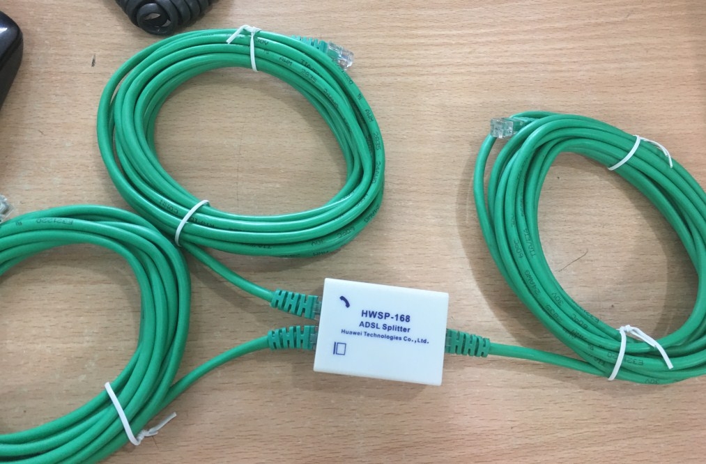 Cáp Line Điện Thoại Telephone Patch Cord RJ11 to RJ11(Blue) Length 3.2M