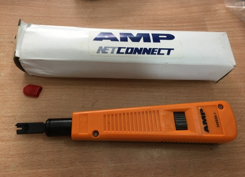 Dụng Cụ Thi Công Mạng Và Điện Thoại Impact Punch Down Tool AMP 346859-1 Network Wire Punch Down Cable CAT5 CAT6