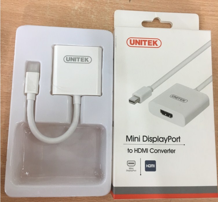 Cáp Chuyển Đổi UNITEK Y-6325WH CONVERTER MINI DISPLAY PORT to HDMI Length 10Cm