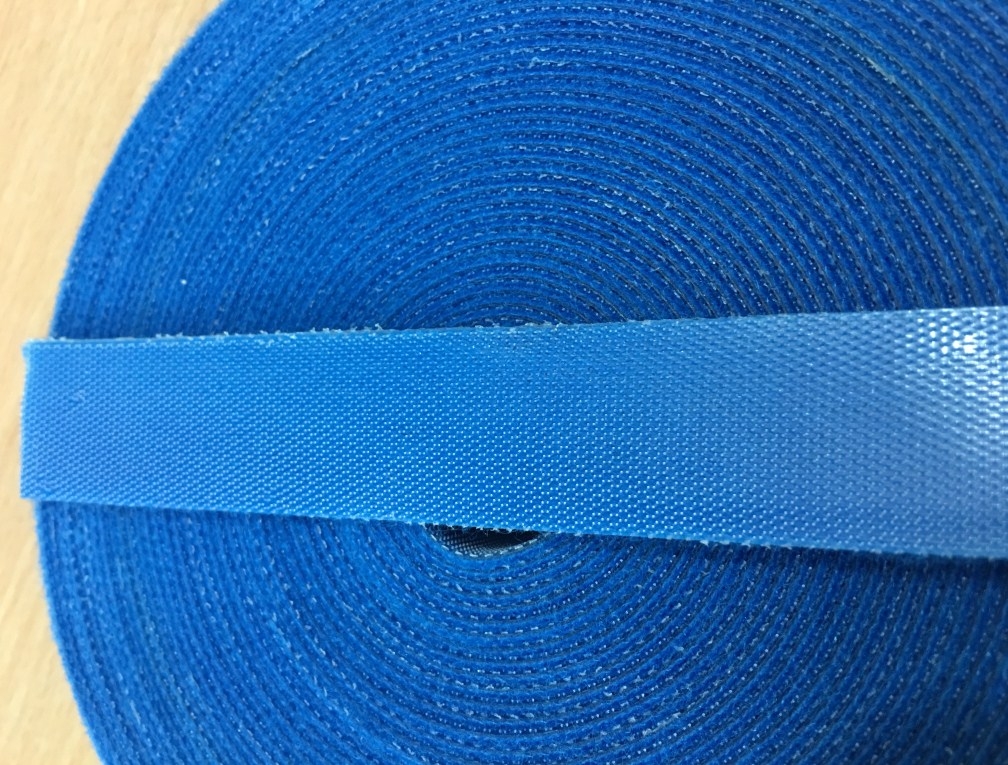 Băng Cuộn Bó Cáp VELCRO BRAND ONE-WRA Roll WRAP TAPE YARD ROLL 15mm x 10m Blue For Fiber Optic Network Ethernet Patch Cord Cable Dài 10M