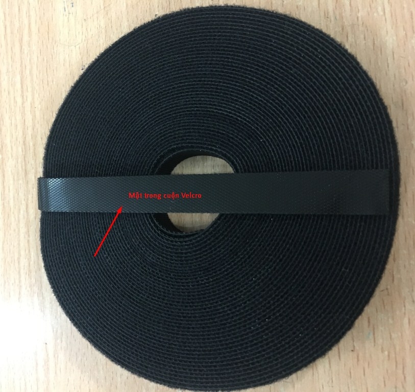 Băng Buộc Móc Vòng Tự Dính Cáp VELCRO BRAND ONE-WRAP TAPE YARD ROLL 12mm x 10m Black For Fiber Optic Network Ethernet Patch Cord Cable Dài 10M