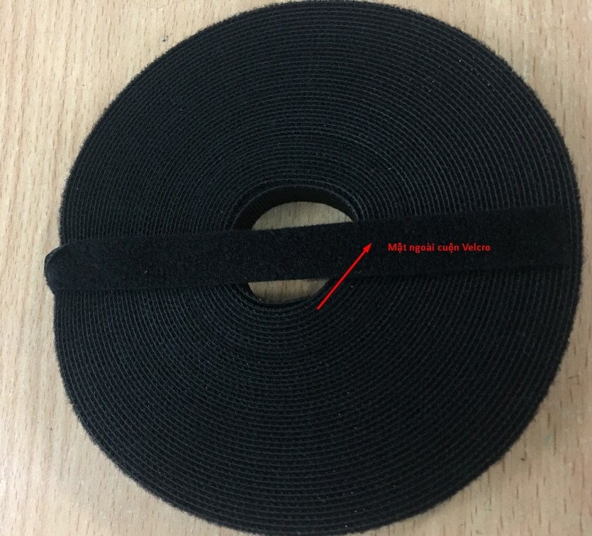 Băng Buộc Móc Vòng Tự Dính Cáp VELCRO BRAND ONE-WRAP TAPE YARD ROLL 12mm x 10m Black For Fiber Optic Network Ethernet Patch Cord Cable Dài 10M