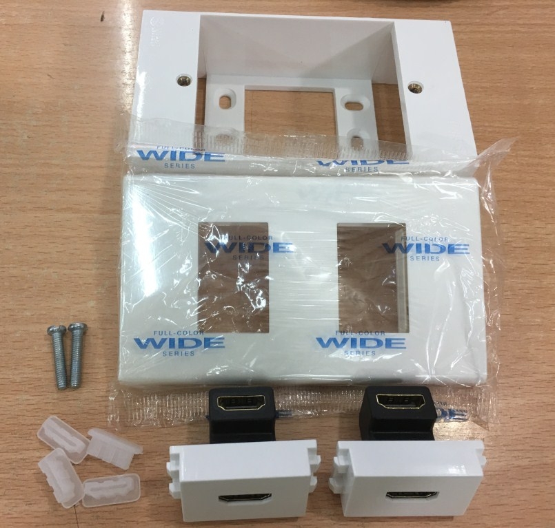 Bộ Outlet Panasonic Wallplate 2 Port HDMI White