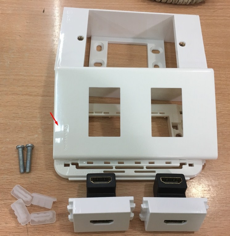 Bộ Outlet Panasonic Wallplate 2 Port HDMI White