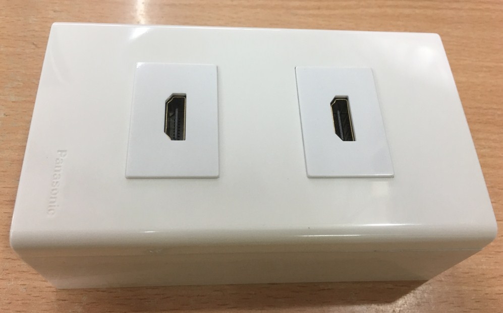 Bộ Outlet Panasonic Wallplate 2 Port HDMI White