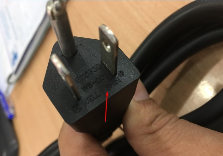 Dây Nguồn WELL SHIN E115330 WS-001 WS-002 NEMA 5-15P To C13 AC Power Cord 15A 125V 3x2.08mm 14AWG Length 1.5M