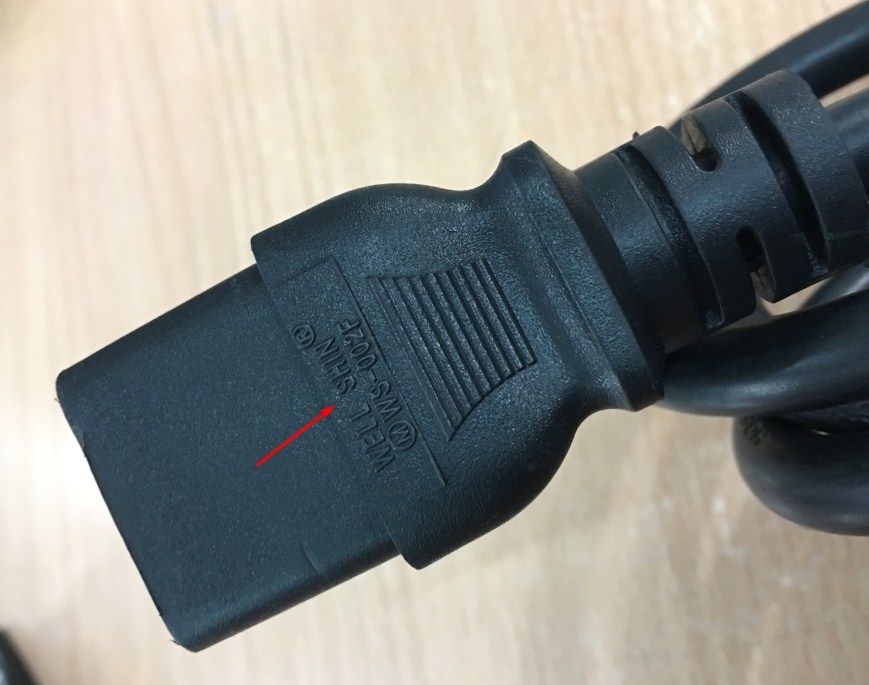 Dây Nguồn Máy Chủ 2 Chân Tròn Chính Hãng Well Shin WS-010A WS-002F AC Power Cord Server Schuko CEE7/7 to IEC60320 C19 16A 250V 3x1.5mm Length 1.8M