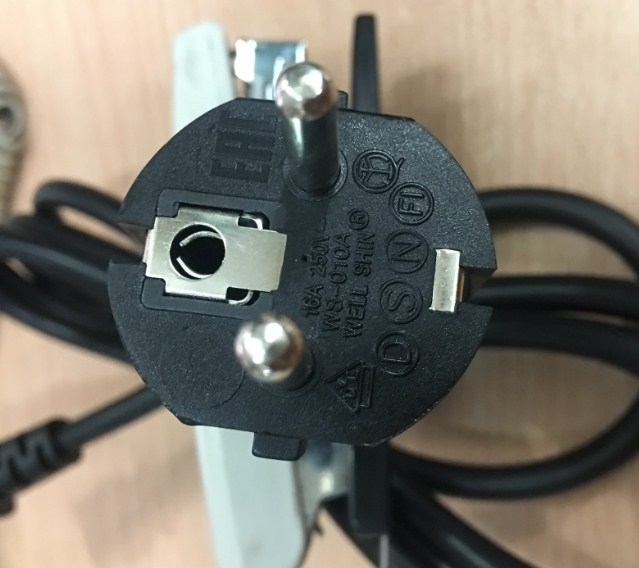 Dây Nguồn Chính Hãng WELL SHIN WS-010A WS-002 AC Power Cord Schuko CEE7 Euro Plug to IEC320 C13 16A 10A 250V 18AWG 3x1.0mm Length 2M