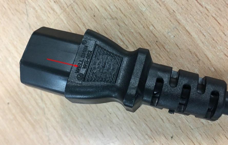 Dây Nguồn Well Shin WS-012A WS-002 UK Chuẩn 3 Chấu Có Cầu Chì AC Power Cord BS1363 to C13 10A 250V 3X1.0mm² Length 2M