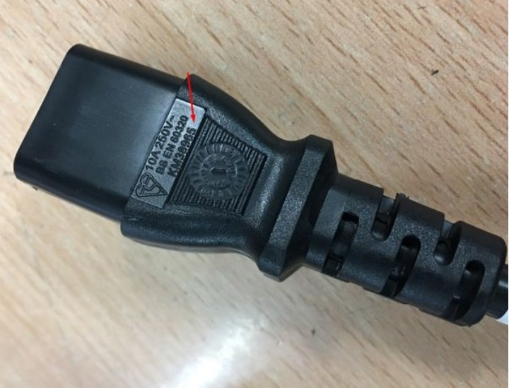 Dây Nguồn Well Shin WS-012A WS-002 UK Chuẩn 3 Chấu Có Cầu Chì AC Power Cord BS1363 to C13 10A 250V 3X1.0mm² Length 1.8M