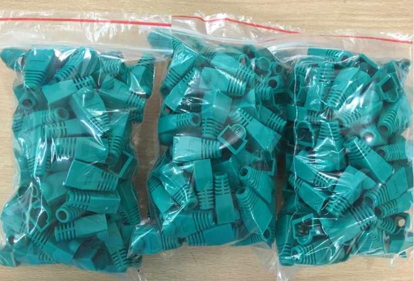 Đầu Boot color chụp dây mạng cat5/cat6 RJ45 Rubber Boot Packs For Network / Patch Cables (100PCS) GREEN