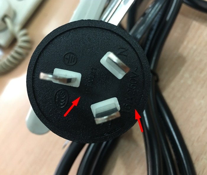 Dây Nguồn OEM Cisco 37-1157-01 YI XUN Australia & China AC Power Cord AS3112 IEC60320 IEC C15 10A 250V 3x1.0mm² H05VV-F Cable OD 7.0mm Length 1.8M