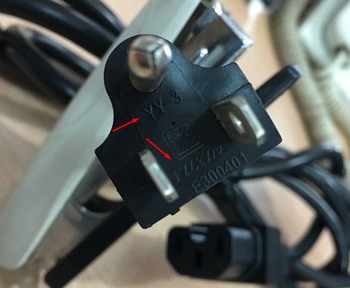 Dây Nguồn Chính Hãng Shenzhen YuXin E300401 YY-3 NEMA 5-15P To C15 AC Power Cord 10A 250V 3x1.31mm 16AWG Length 1.8M