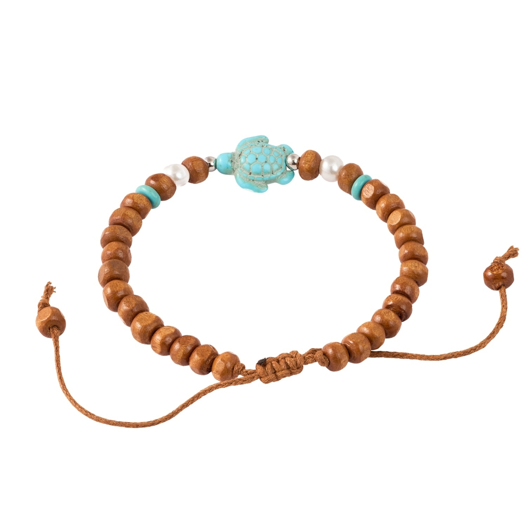 Bộ Dây Cổ-Lắc Tay Chuỗi Hạt Gỗ Rùa Xanh