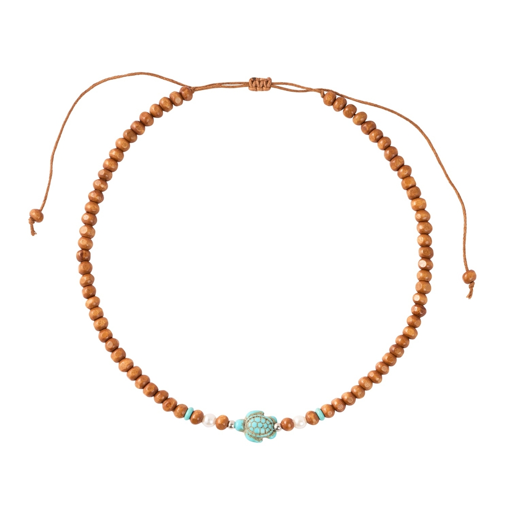 Bộ Dây Cổ-Lắc Tay Chuỗi Hạt Gỗ Rùa Xanh