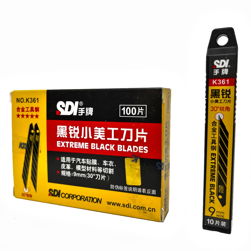 Lưỡi Dao SDI Đen 30° & 60° Bản Rộng 9mm