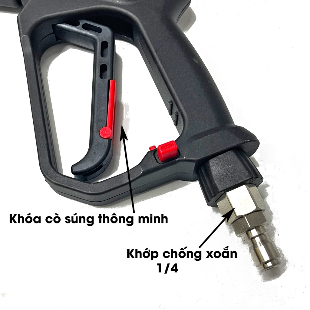 Súng Cao Áp 350 BAR - Dài 950mm - Có Khớp Chống Xoắn