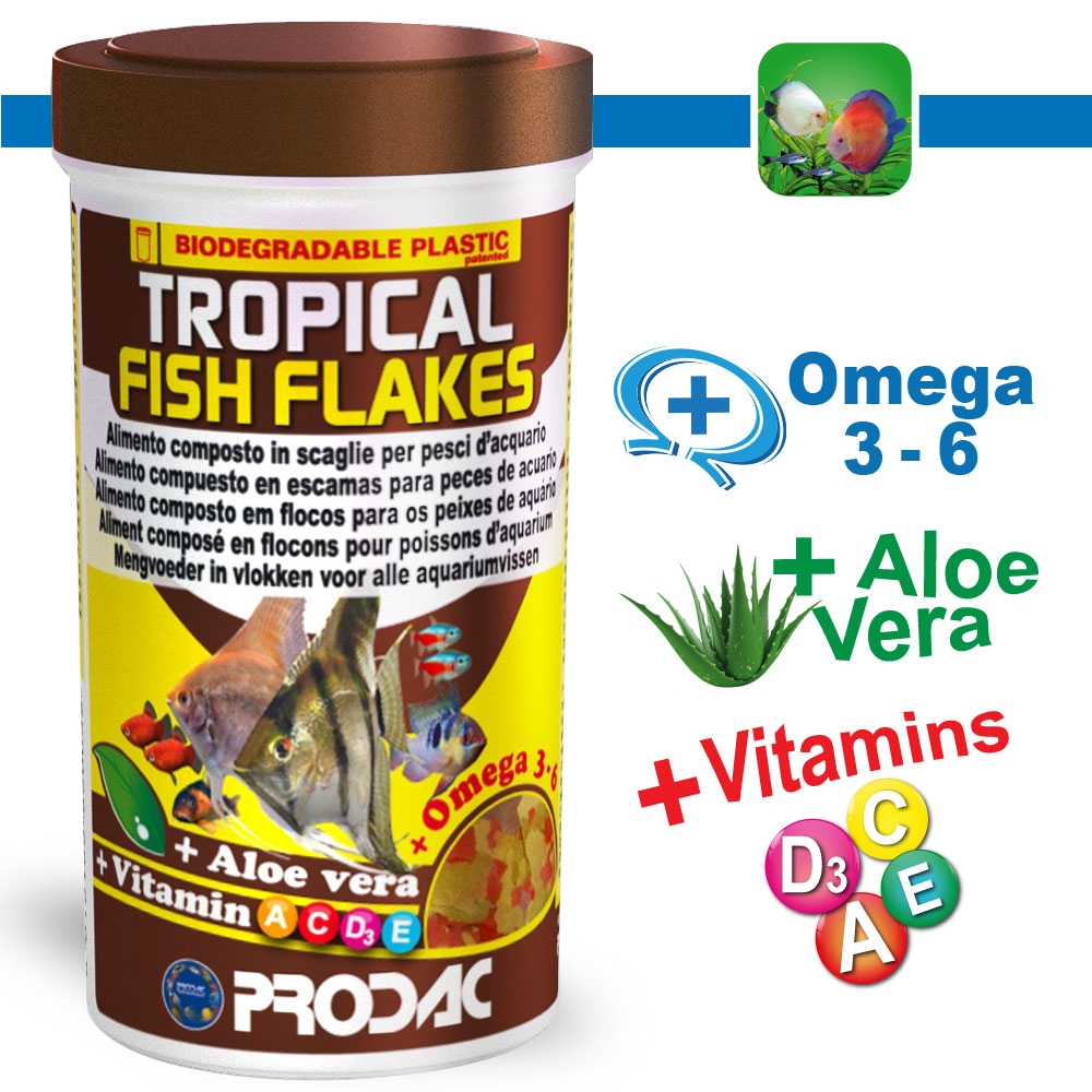 Thức Ăn Dạng Mảnh Cho Cá Cảnh TROPICAL FISH FLAKES - PRODAC 1