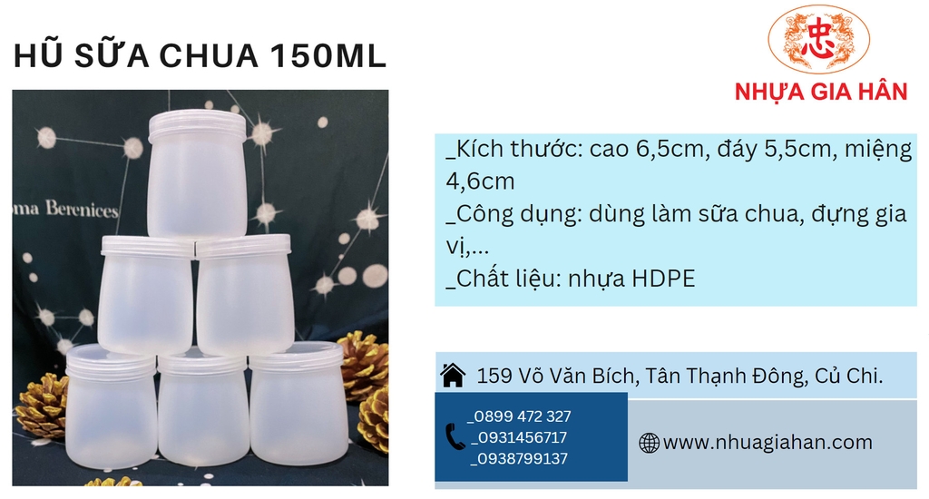 HŨ SỮA CHUA 150ML