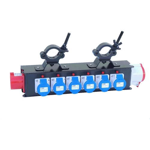 Hộp điện CEE™ CEE 32A 5P VÀO/RA, 6x16A CEE 3P đầu ra LCC031