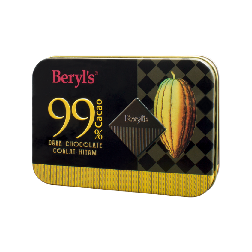 Dark Chocolate Beryl's 99 Cacao hộp 108gr Can.D Confectionery